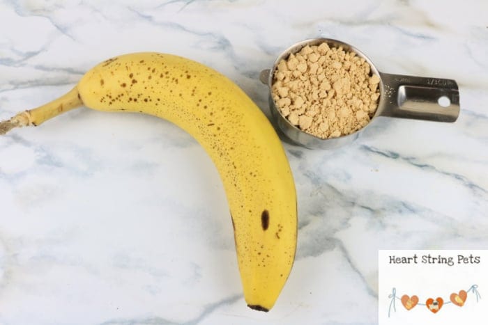 Banana Peanut Butter Dog Treats (2-Ingredients)